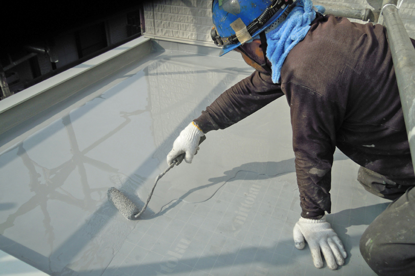 屋根遮熱塗装、陸屋根ウレタン防水、外壁塗装