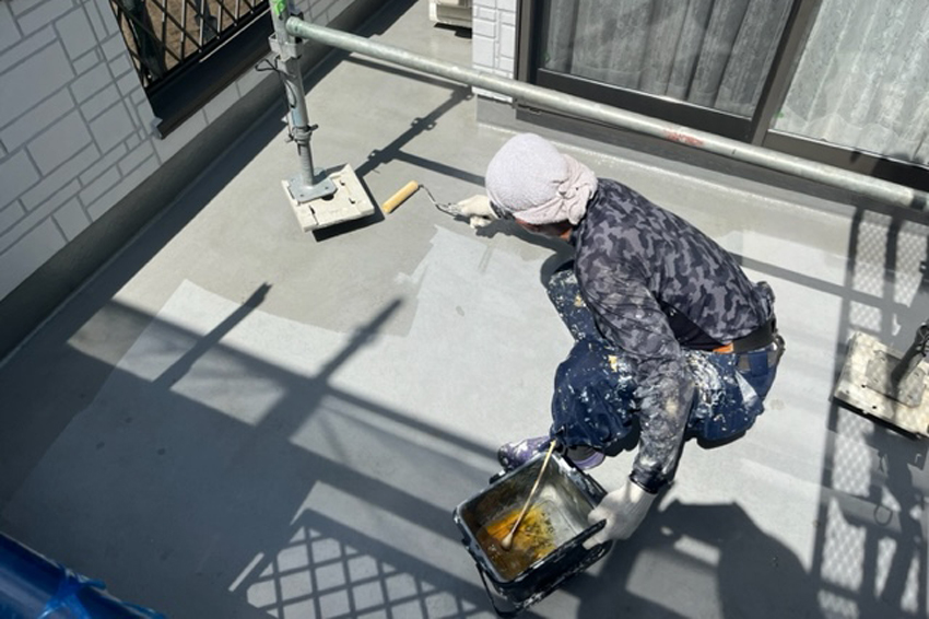 屋根／遮熱塗装、外壁／多重多色塗装、コーキング打替、ベランダ防水トップコート