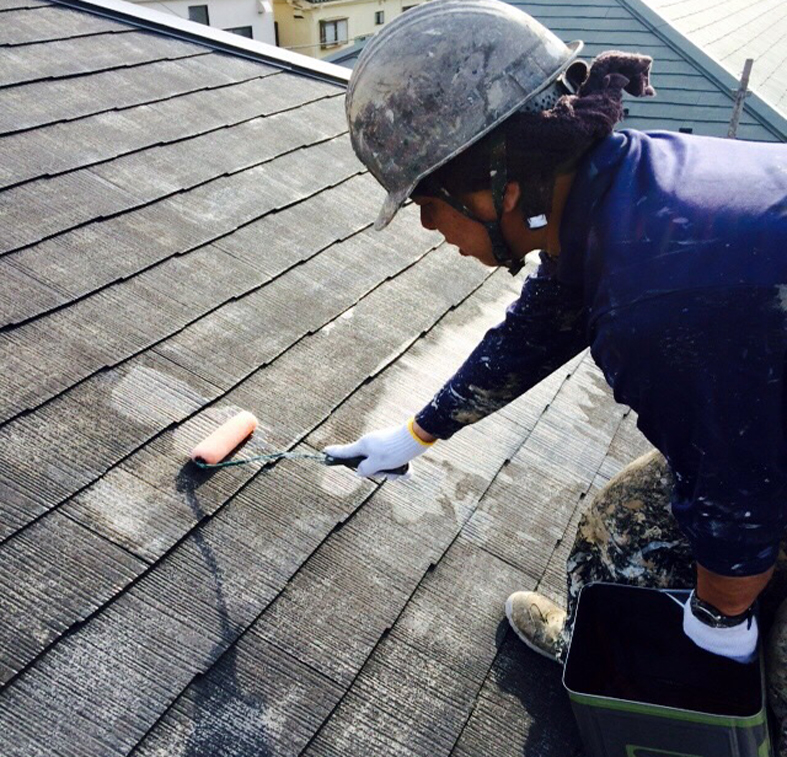 高遮熱屋根塗装、サイディングツートン塗装、ベランダ防水