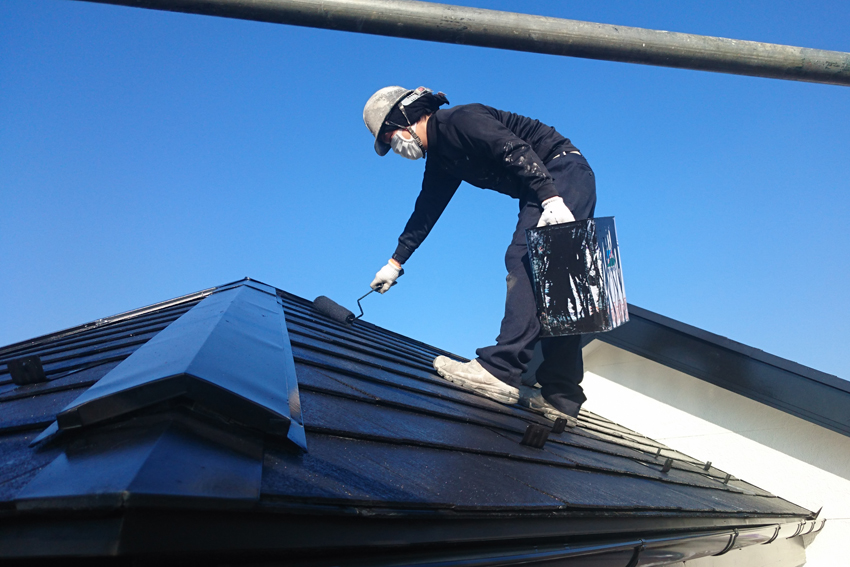 屋根／遮熱塗装＆外壁／UVプロテクト・クリアー塗装