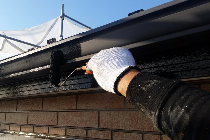 屋根塗装(遮熱)と外壁塗装(クリア塗装)ベランダ防水トップコート