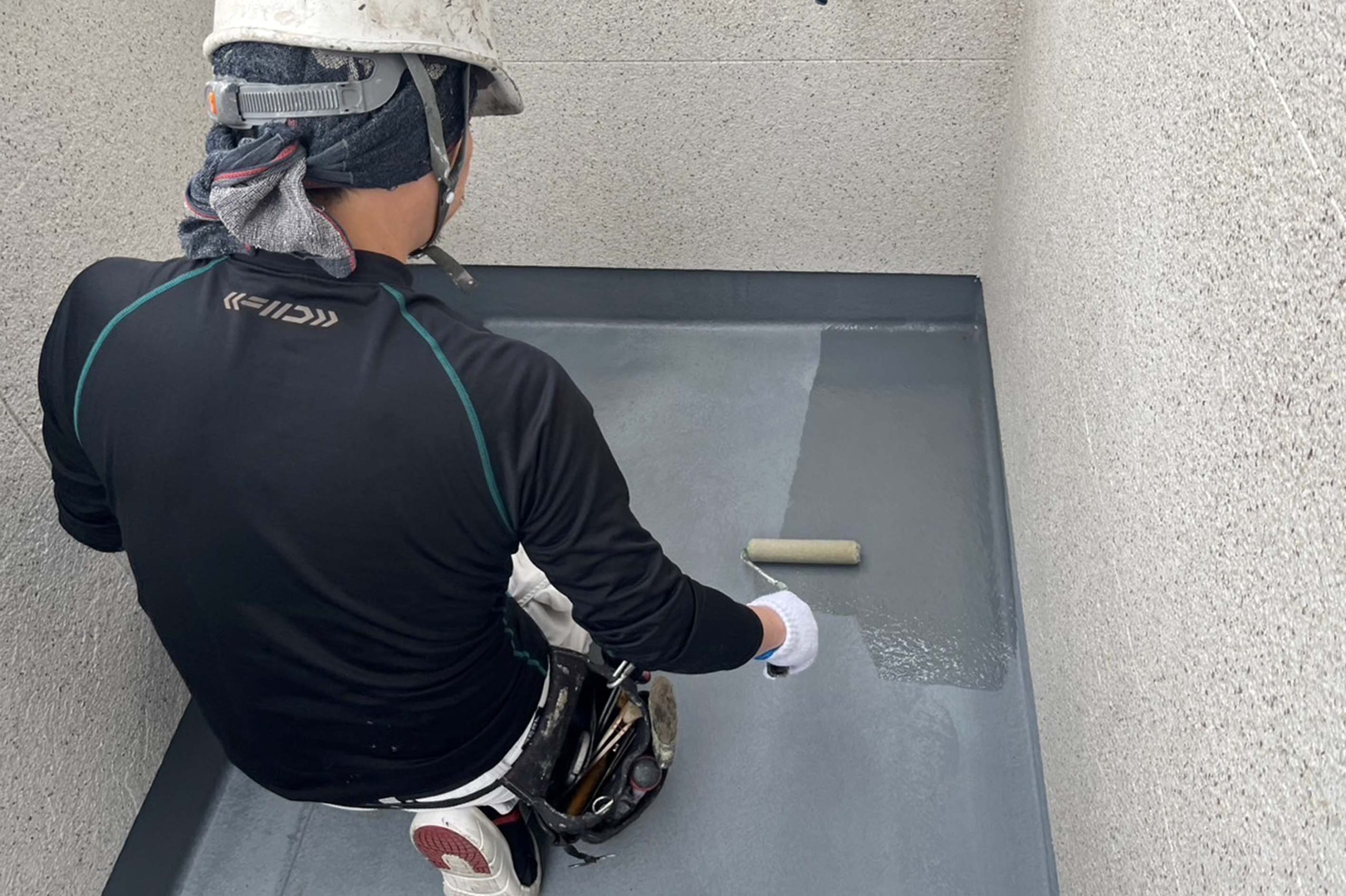 上尾市でペリアートによる多彩色模様の外壁塗装