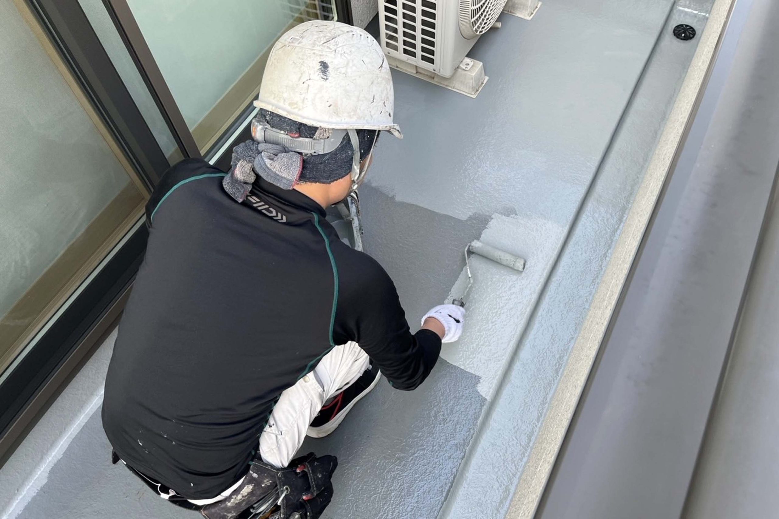 上尾市でペリアートによる多彩色模様の外壁塗装