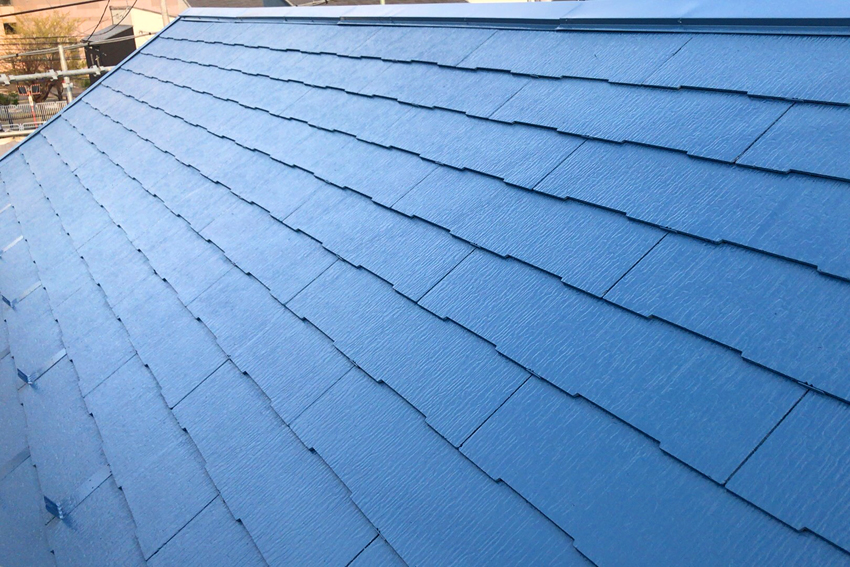 屋根遮熱塗装、ツートンカラーに外壁塗装、コーキング打替