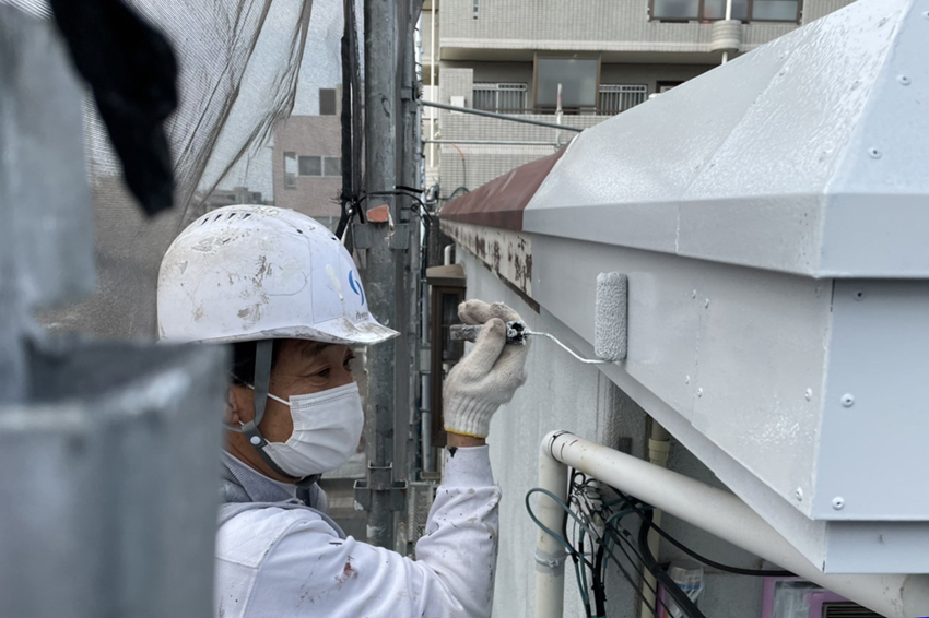 アパートで屋根塗装と外壁塗装等、大規模修繕