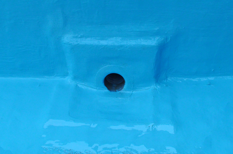 ドレイン設置－ウレタン塗膜防水、通気緩衝工法