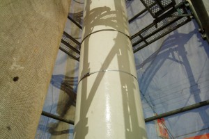 さいたま市北区で鉄骨支柱の塗装工事