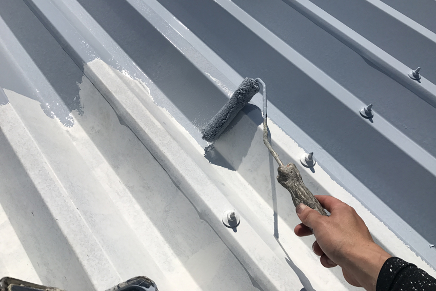 屋上遮熱ウレタン塗膜防水、外壁塗装、コーキング打替
