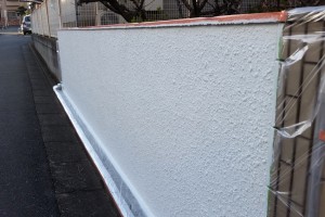 さいたま市浦和区、S様邸で外壁塗装の上塗完了