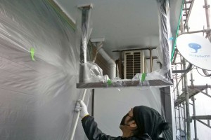 蓮田市のMアパートで屋根塗装と外壁塗装