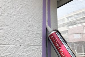 さいたま市北区、M様邸で外壁塗装後のコーキング打替