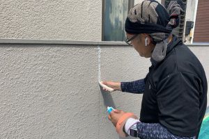 さいたま市浦和区のK様邸で塀の塗装が完了
