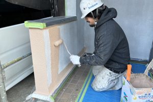 さいたま市北区、I様邸の屋根塗装と外壁塗装は順調に進捗中