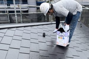 さいたま市北区、O様邸で外壁塗装は上塗が完了 