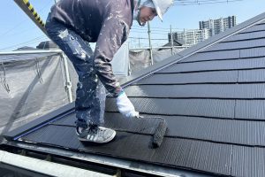 さいたま市緑区のK様からご紹介頂いたK様邸で屋根塗装と外壁塗装は順調に進捗