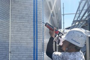 さいたま市緑区のHA様邸で外壁のコーキングの打替が完了