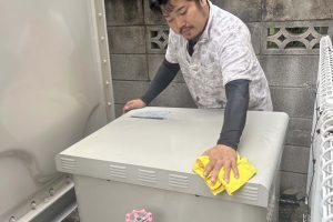 さいたま市浦和区、Cマンションで受水槽の遮光塗装が完工