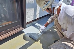 さいたま市緑区、HO様邸で外壁塗装の工程が完了