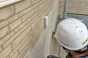 さいたま市見沼区のT様邸の外壁塗装は上塗りが完了