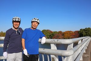 さいたま市南区の彩湖でスキーのトレーニング