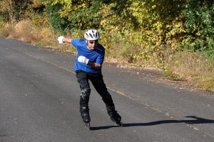 さいたま市南区の彩湖でスキーのトレーニング