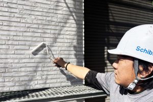 さいたま市見沼区、S様邸の外壁塗装は上塗りが完了