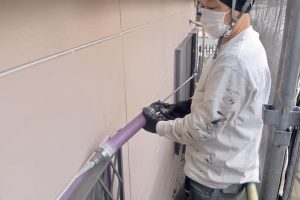 さいたま市見沼区のK様邸で外壁塗装の前のシーリングが完了