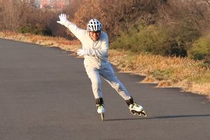 さいたま市南区の彩湖でインラインスケートの滑り納め