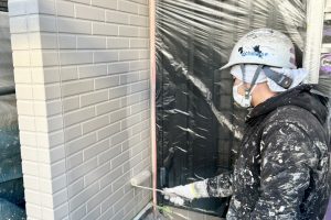 さいたま市見沼区のK様邸で外壁塗装は上塗が完了